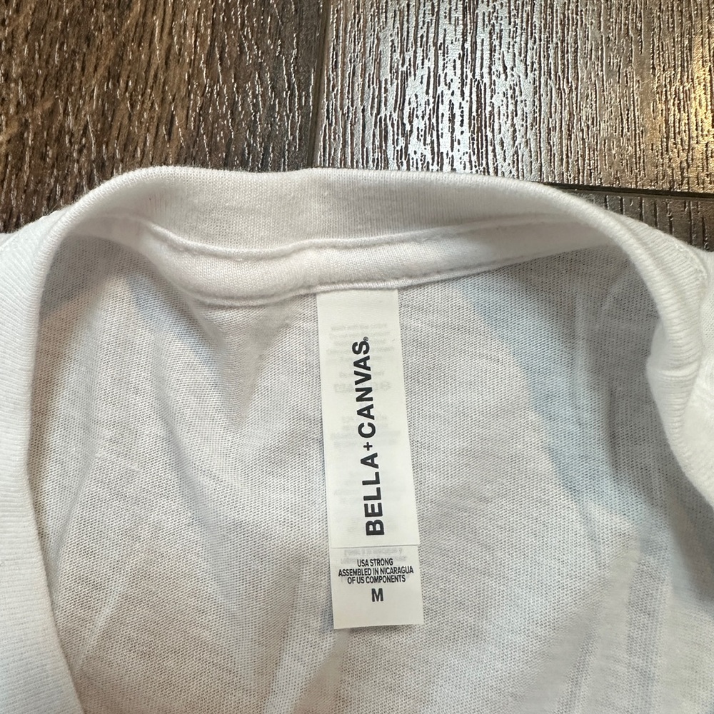 Bella Canvas White Tee with Champagne Graphic - Picture 2 of 2